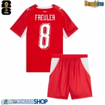 Maglie da calcio Svizzera Remo Freuler #8 Prima Maglia Bambino Mondiali 2026  Manica Corta + Pantaloni corti)